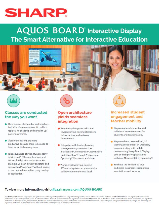 Sharp, Aquos Board, Education, Lasalle Business Machines