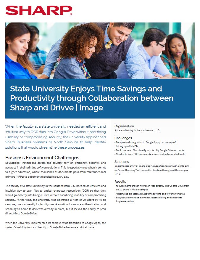 Sharp, State University Drive, Case Study, Education, Lasalle Business Machines